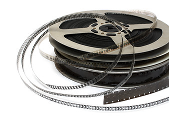 Image showing stack of old movie films
