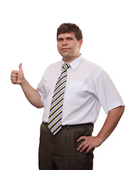 Image showing businessman with thumb up