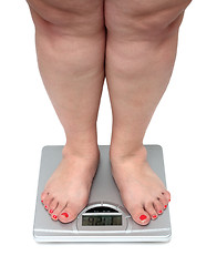 Image showing women legs with overweight