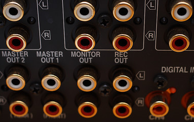Image showing sound music gold sockets