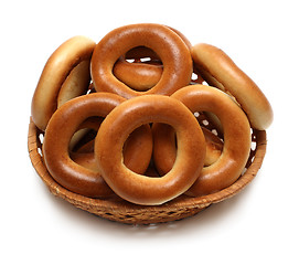Image showing bagels in basket