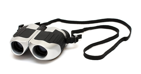 Image showing grey binoculars with strap