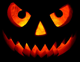 Image showing Halloween pumpkin on black