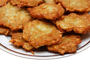 Image showing potato pancakes on plate