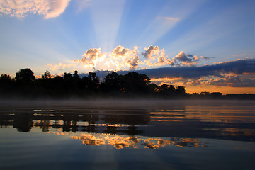 Image showing reflection sunrise