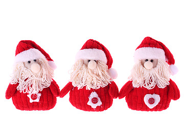 Image showing Three Santa Clauses 