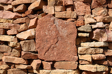 Image showing wall of rock stones