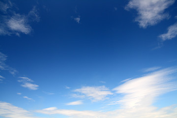 Image showing deep blue sky with clouds