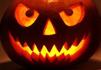 Image showing Halloween pumpkin in dark
