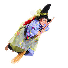 Image showing Witch flying on the broom