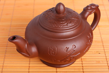 Image showing Clay teapot