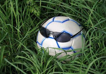 Image showing Soccer Ball in Sunglasses