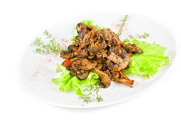 Image showing Roasted mushrooms assortment