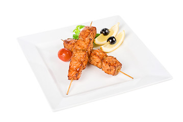 Image showing salmon kebab