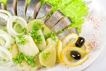 Image showing Herring with potato