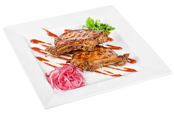 Image showing Roasted pork meat