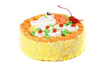 Image showing cream cherry cake