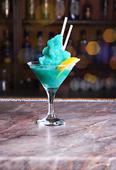 Image showing green frozen cocktail