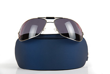 Image showing Modern black sunglasses