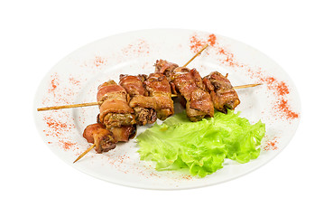 Image showing Kebab from chicken liver