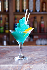 Image showing green frozen cocktail