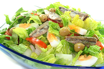 Image showing Chef salad with anchovies