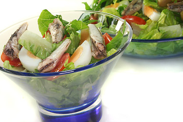 Image showing Chef salad with anchovies