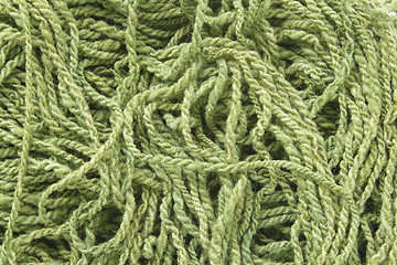 Image showing Green woolen yarn