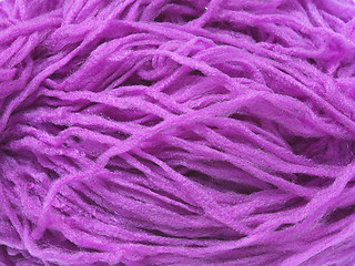 Image showing Violet synthetic yarn