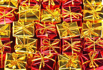 Image showing Heap of gift boxes