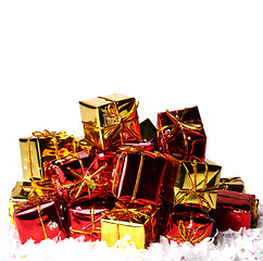 Image showing Heap of gift boxes