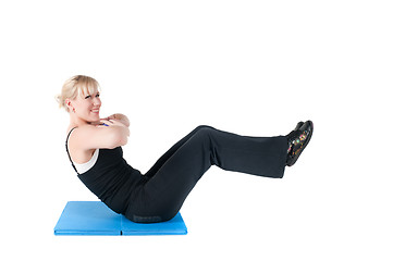 Image showing Fitness instructor  isolated on white 