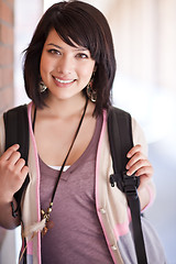 Image showing Mixed race college student