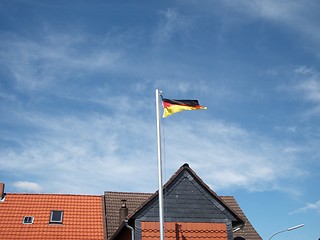 Image showing Flag of Germany agains  the blu sky