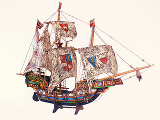 Image showing Miniatur Sail boat    