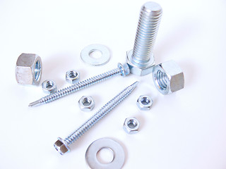 Image showing Nuts, bolts and screw  