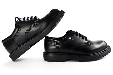 Image showing Black men's leather shoes.
