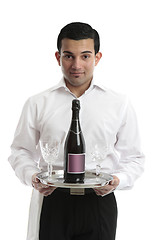 Image showing Waiter servant or bartender