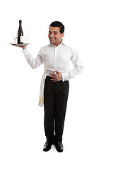 Image showing Smiling waiter or bartender