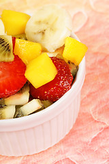 Image showing Fresh fruit salad close-up