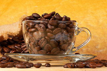 Image showing Cup of coffee beans