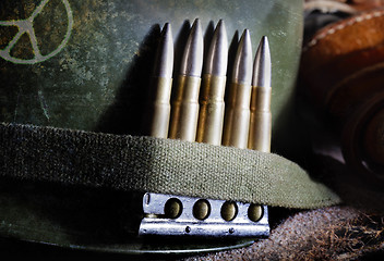 Image showing World War II style combat helmet 