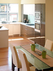 Image showing Interior of a new kitchen