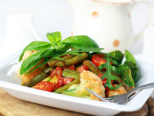 Image showing Baked mixed vegetable