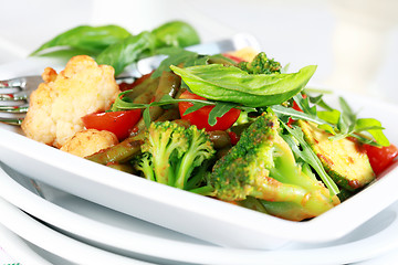 Image showing Baked mixed vegetable