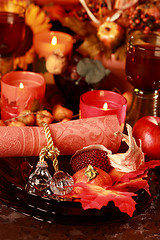 Image showing Place setting for Thanksgiving