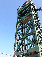 Image showing Lift bridge tower  