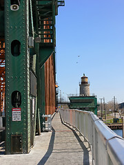 Image showing Lift bridge walkway  