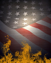 Image showing American Flag as background for Clip-Art 