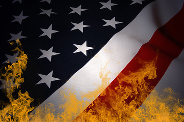 Image showing American Flag as background for Clip-Art 